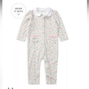 Ralph Lauren floral baby coverall, size 6 months NWT